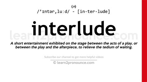 interlude 뜻, 그리고 음악과 문학 속의 간주곡